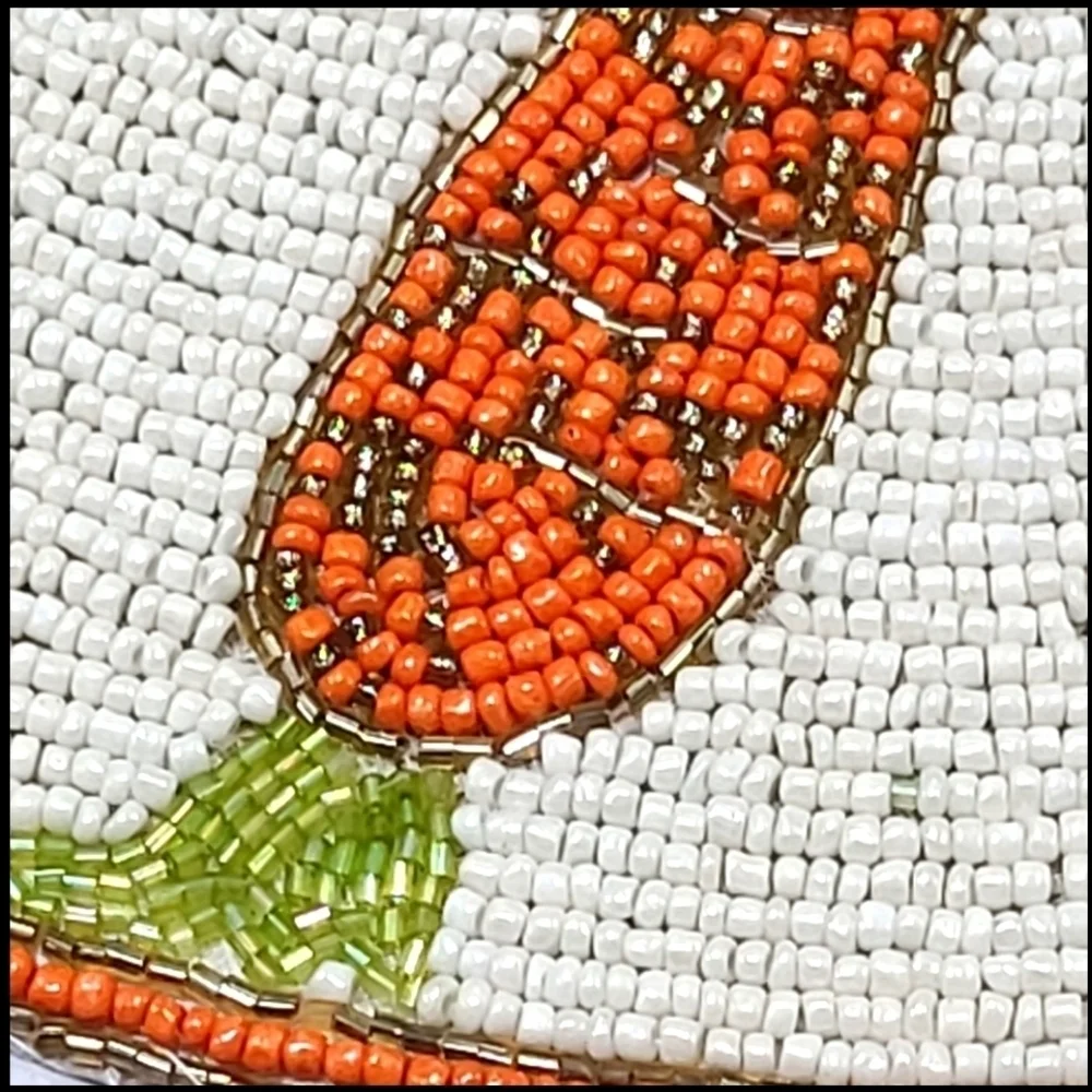 Spring Summer Farmhouse Carrot Beaded Charger Placemat Centerpiece New
